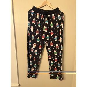 Men's winter Christmas polar bears Little Sleepies Bamboo Pajama pants medium